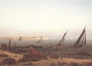 Caspar David Friedrich Woman on the Beach at Rugen (mk10) oil painting artist